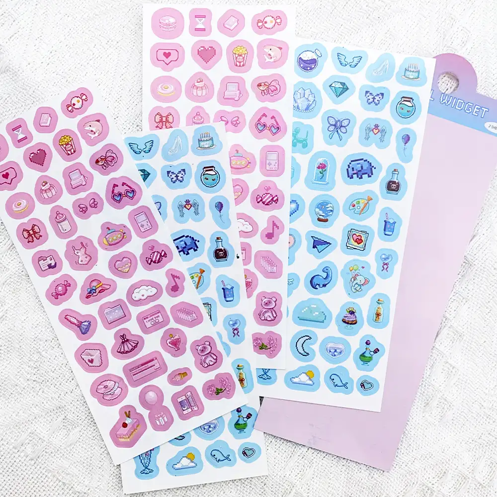 Pixel Game Cartoon Waterproof Stickers for Kids