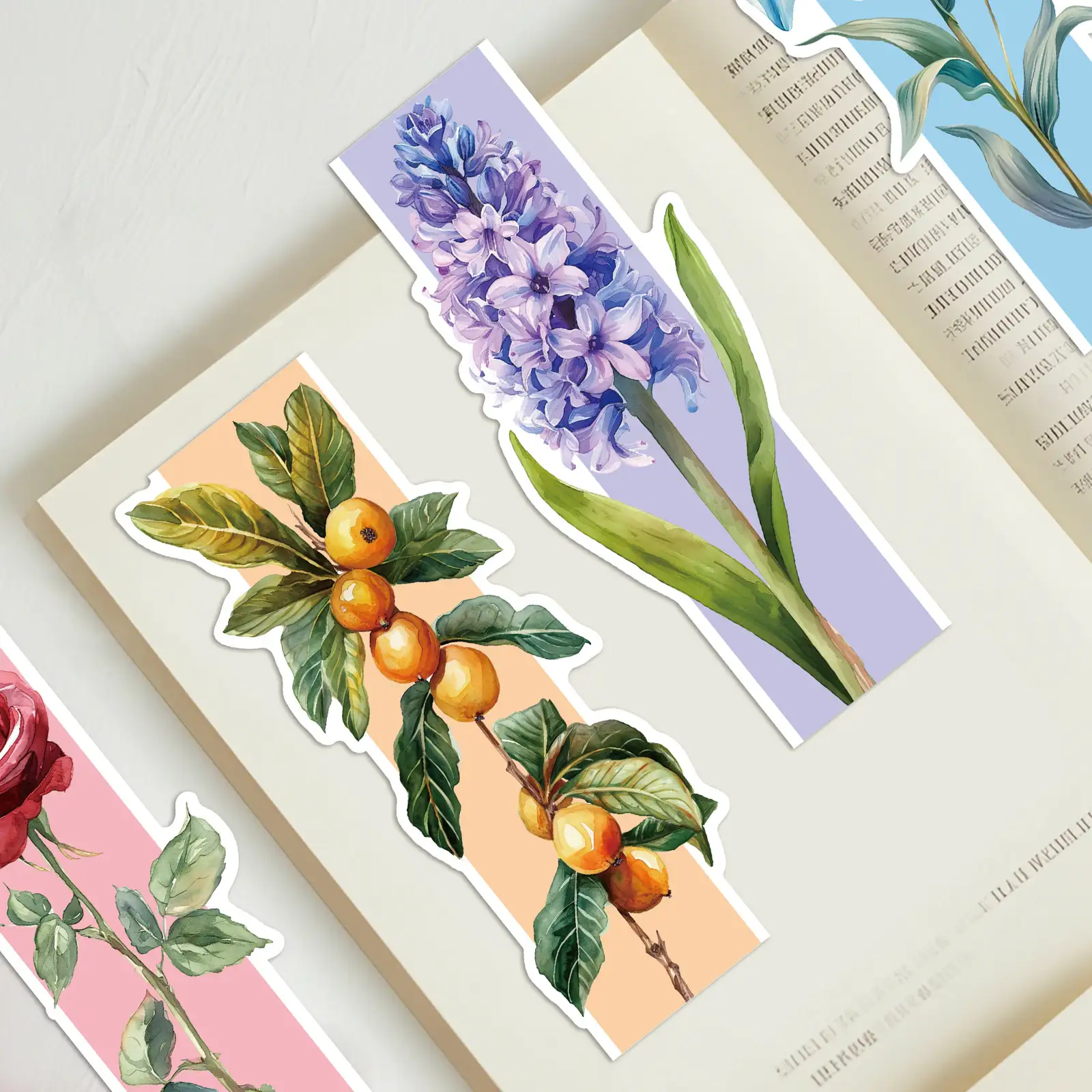 30-Piece Spring Floral Bookmark Set