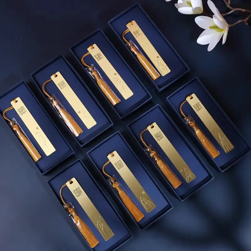 Hollow Brass Bookmark with Lettering