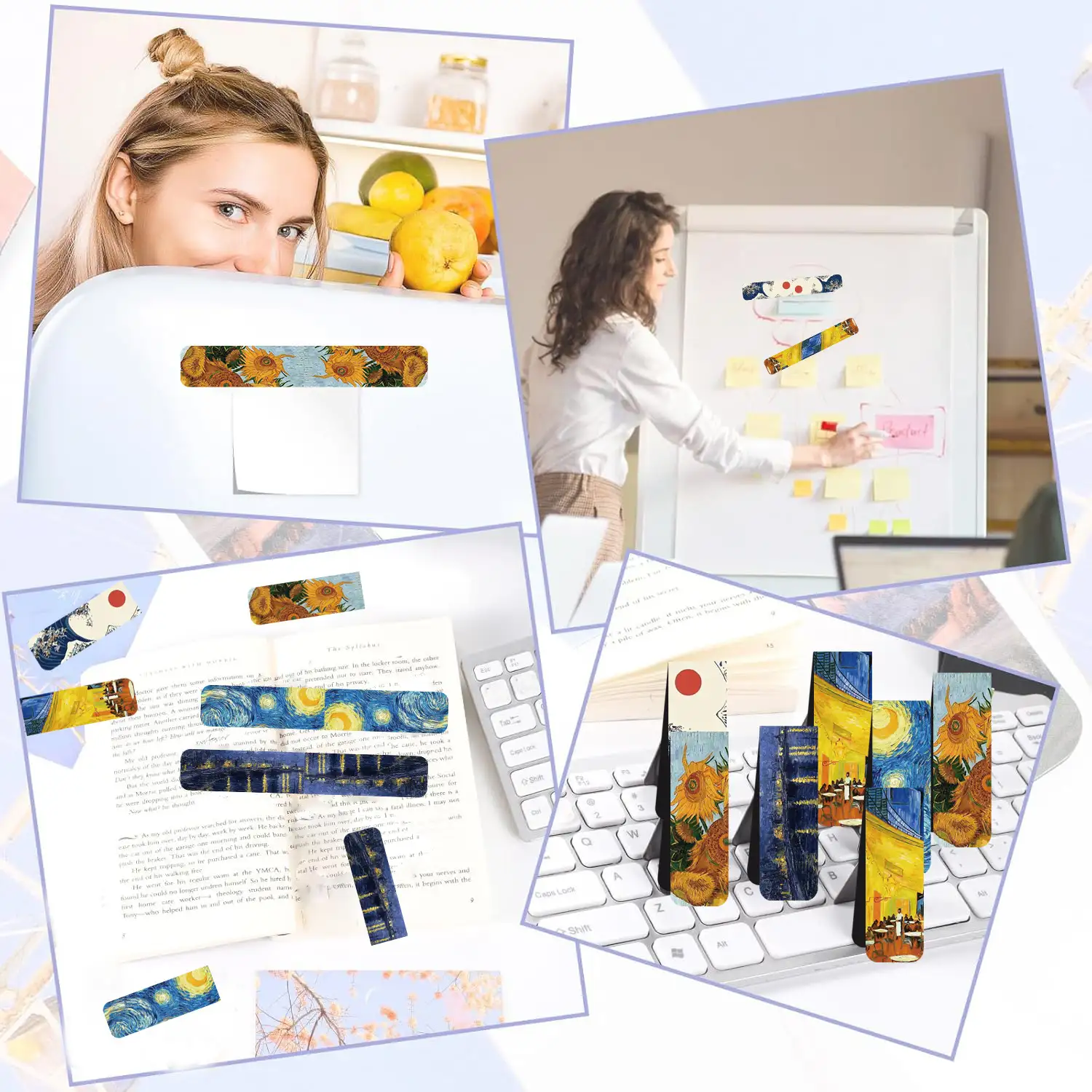 Magnetic Oil Painting Folding Bookmark