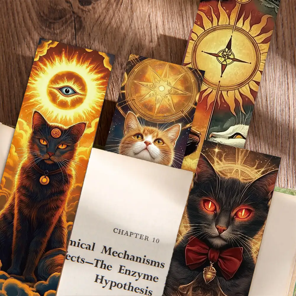 30-Pack Cat Tarot Paper Bookmarks