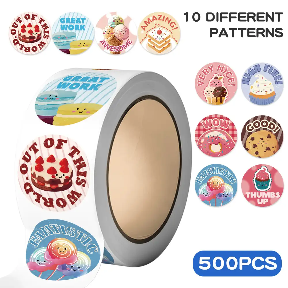 Cartoon Dessert Sticker Tape Roll for Journaling