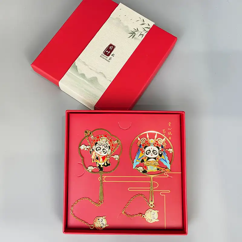 Chinese Opera Panda Metal Bookmark