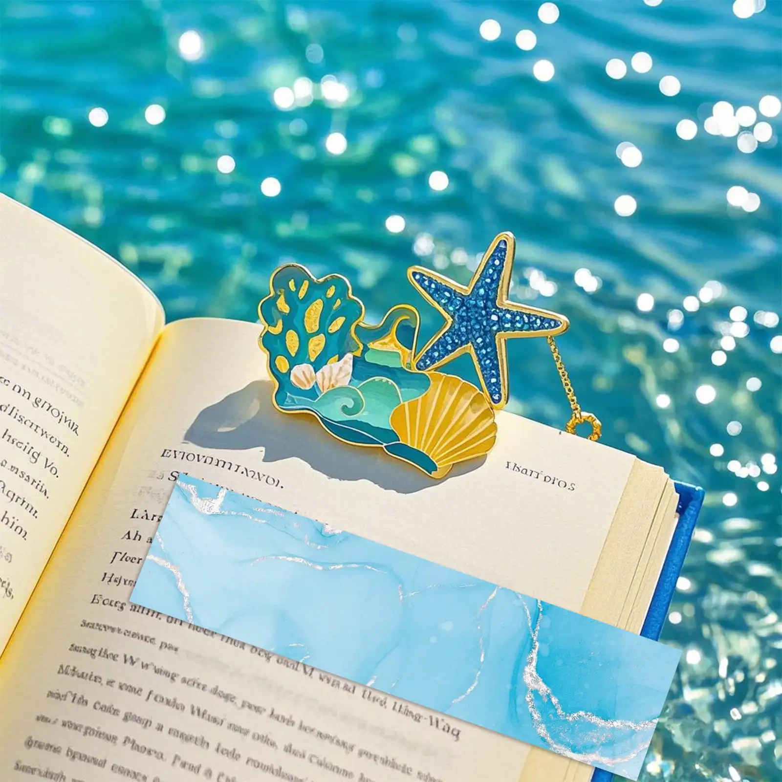 30-Piece Blue Ocean Bookmark Set