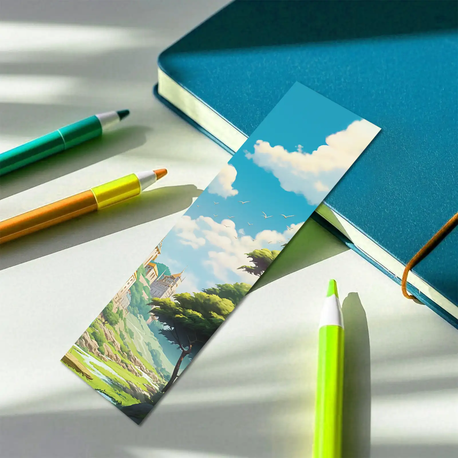 Qi Yu Miyazaki-Style Bookmarks, 30-Piece Set