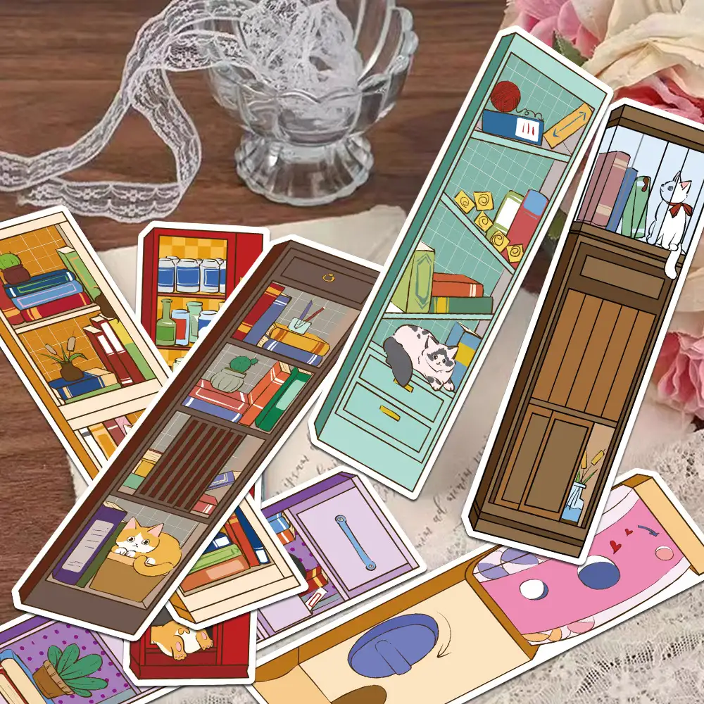 Cartoon Cat Bookmarks, 30-Piece Pack