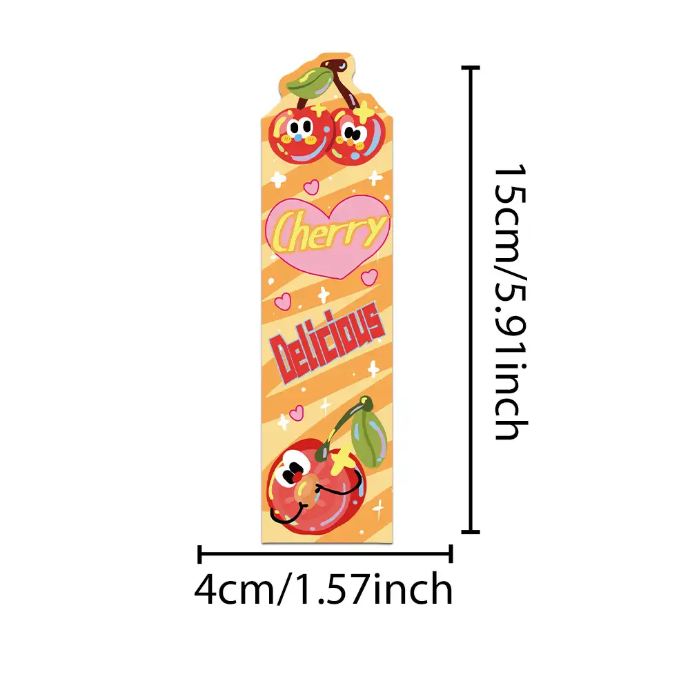 30 Colorful Food-Themed Paper Bookmarks