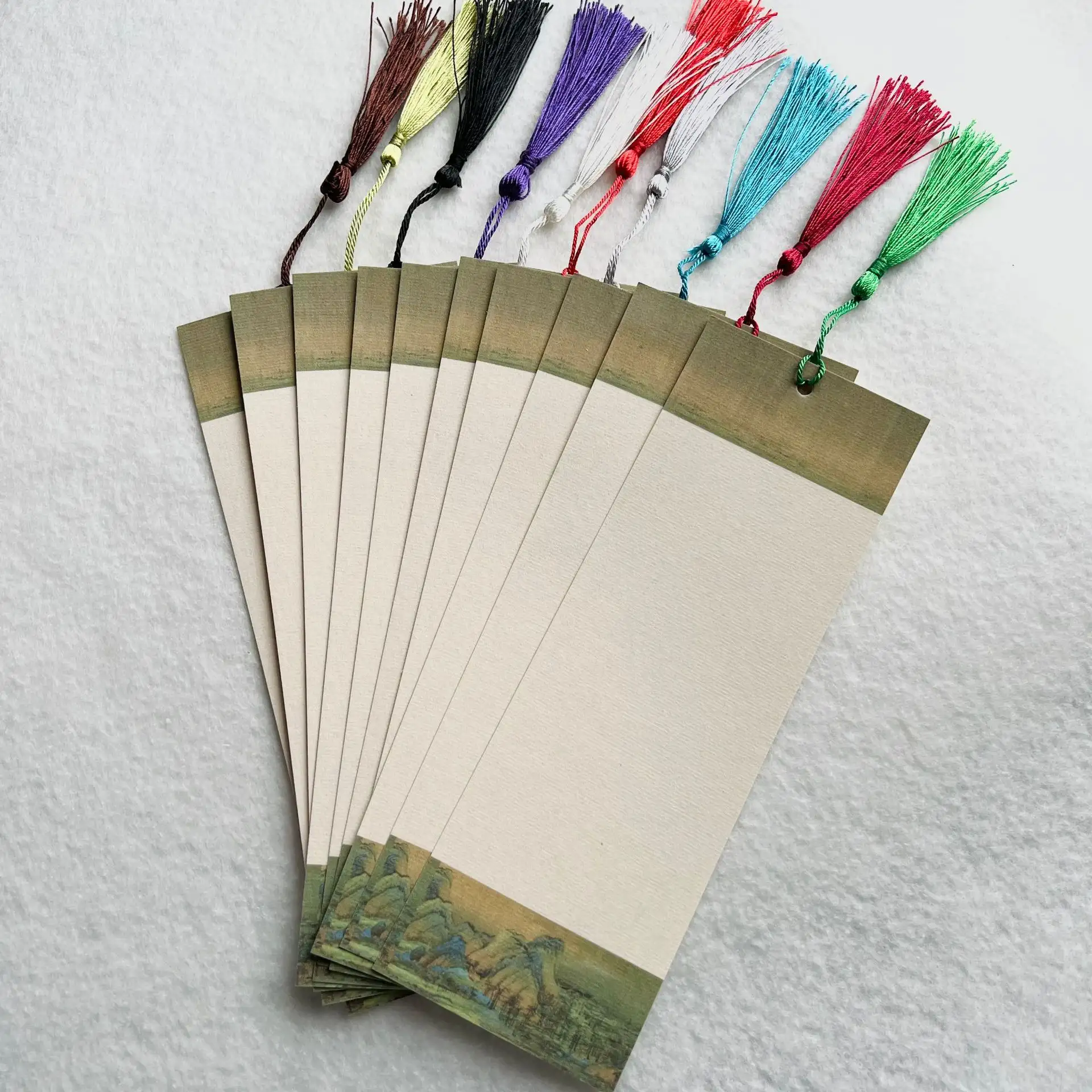 Blank Antique-Style Wax-Dyed Xuan Paper Bookmark