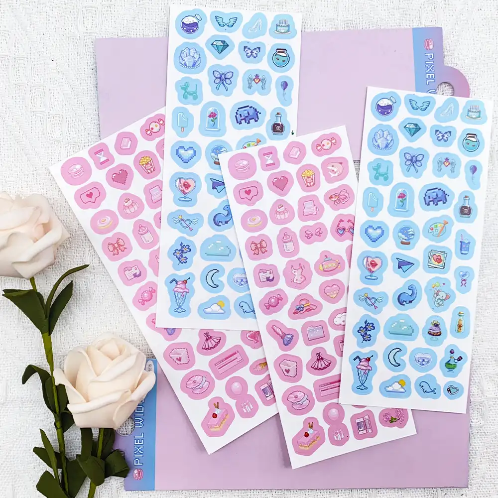 Pixel Game Cartoon Waterproof Stickers for Kids