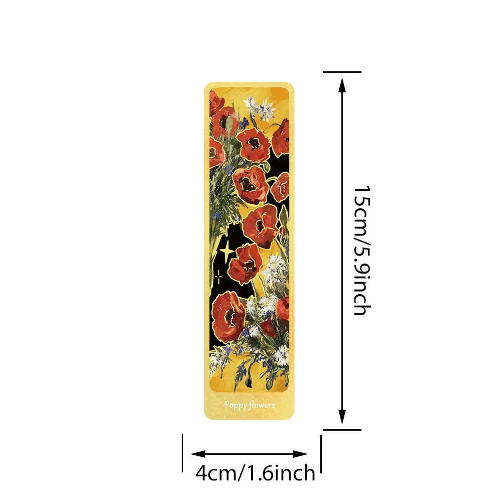 30 Floral Oil Painting Bookmarks