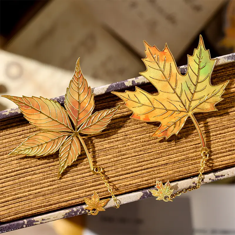 Memory Specimen Metal Leaf Bookmark