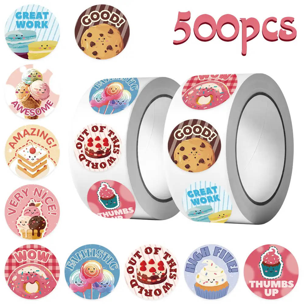 Cartoon Dessert Sticker Tape Roll for Journaling