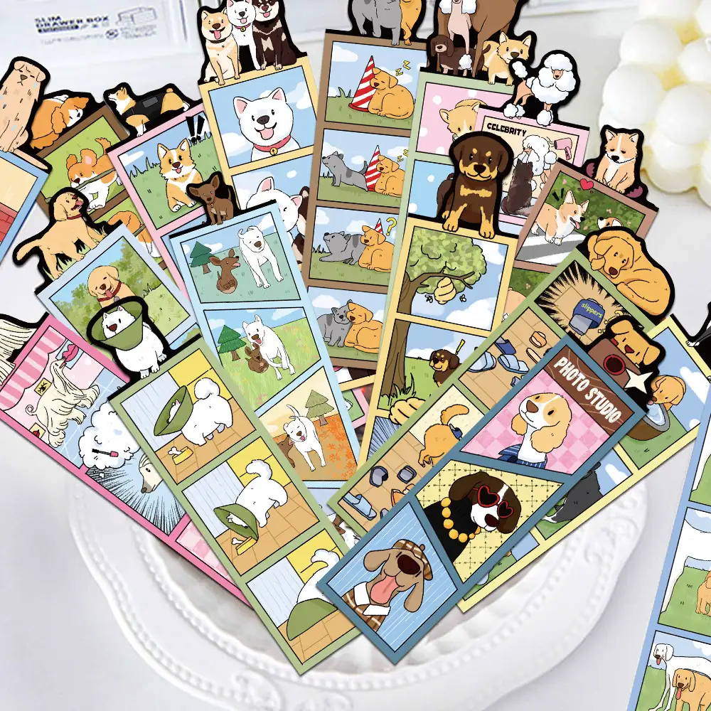 30-Pack Cartoon Dog Bookmarks
