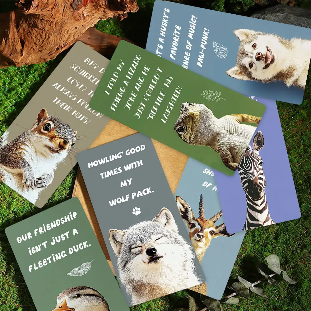30-Pack Funny Animal Paper Bookmarks