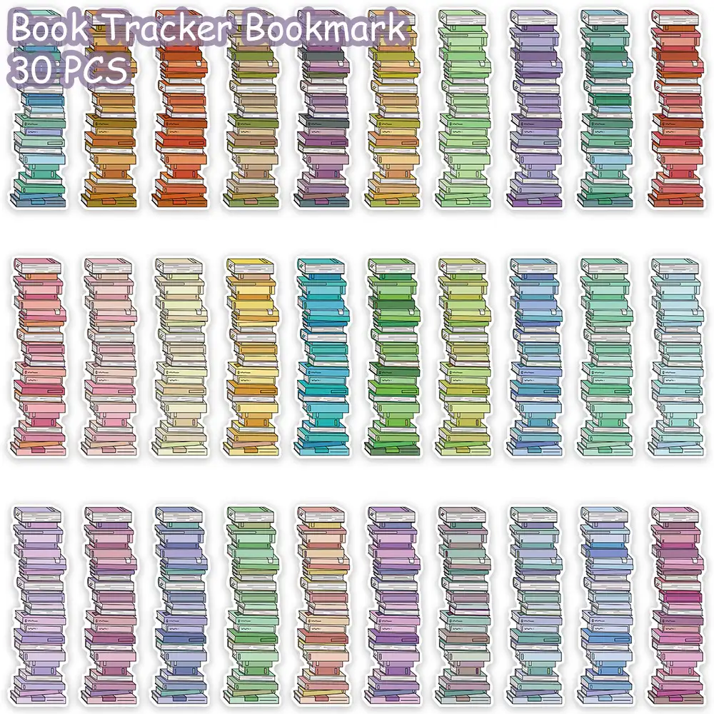 30-Pack Book Tracker Bookmark Cards