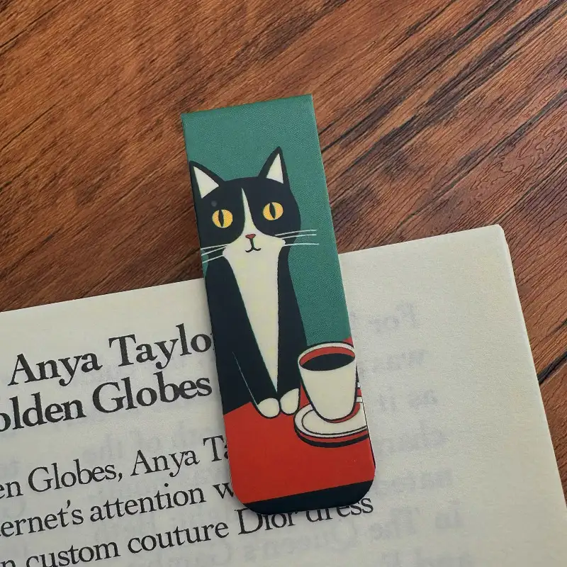 Cute Black Cat Magnetic Bookmark