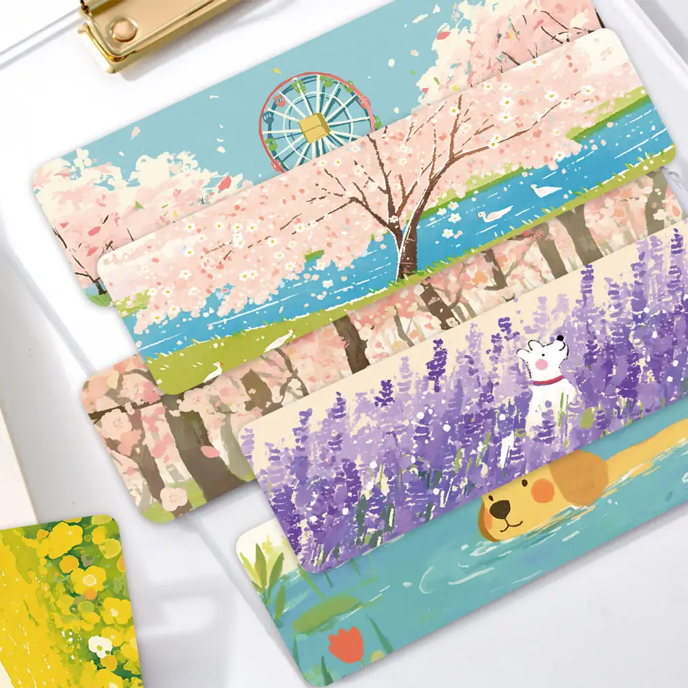 Happy Time Oil Painting Bookmarks, 30-Pack