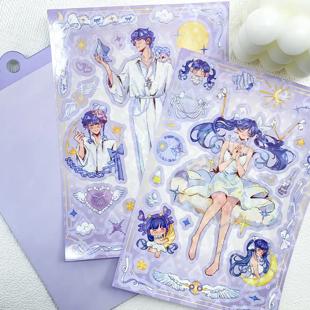 Cancer Zodiac Stickers, 2-Sheet Pack
