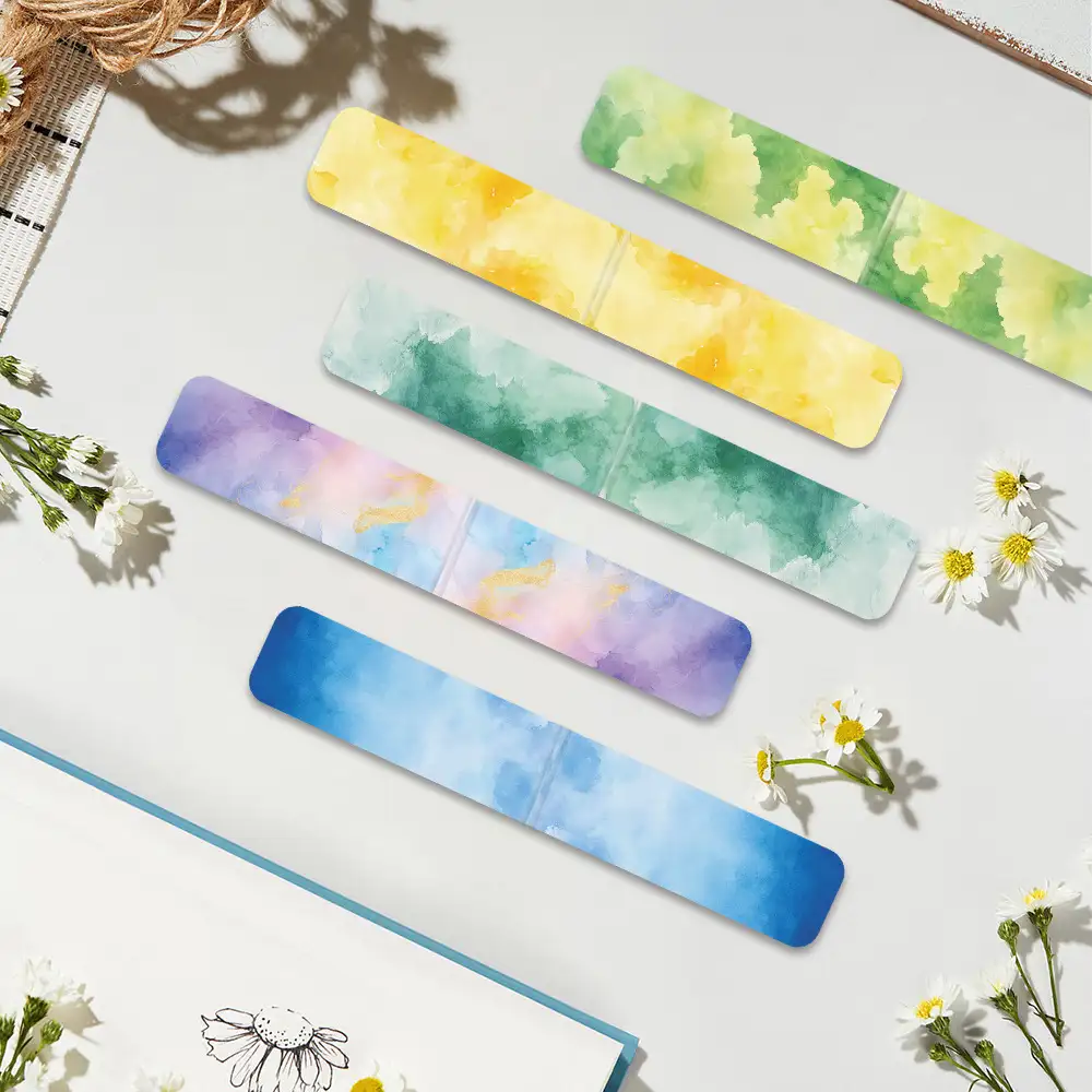 5-Pack Watercolor Cartoon Magnetic Bookmarks