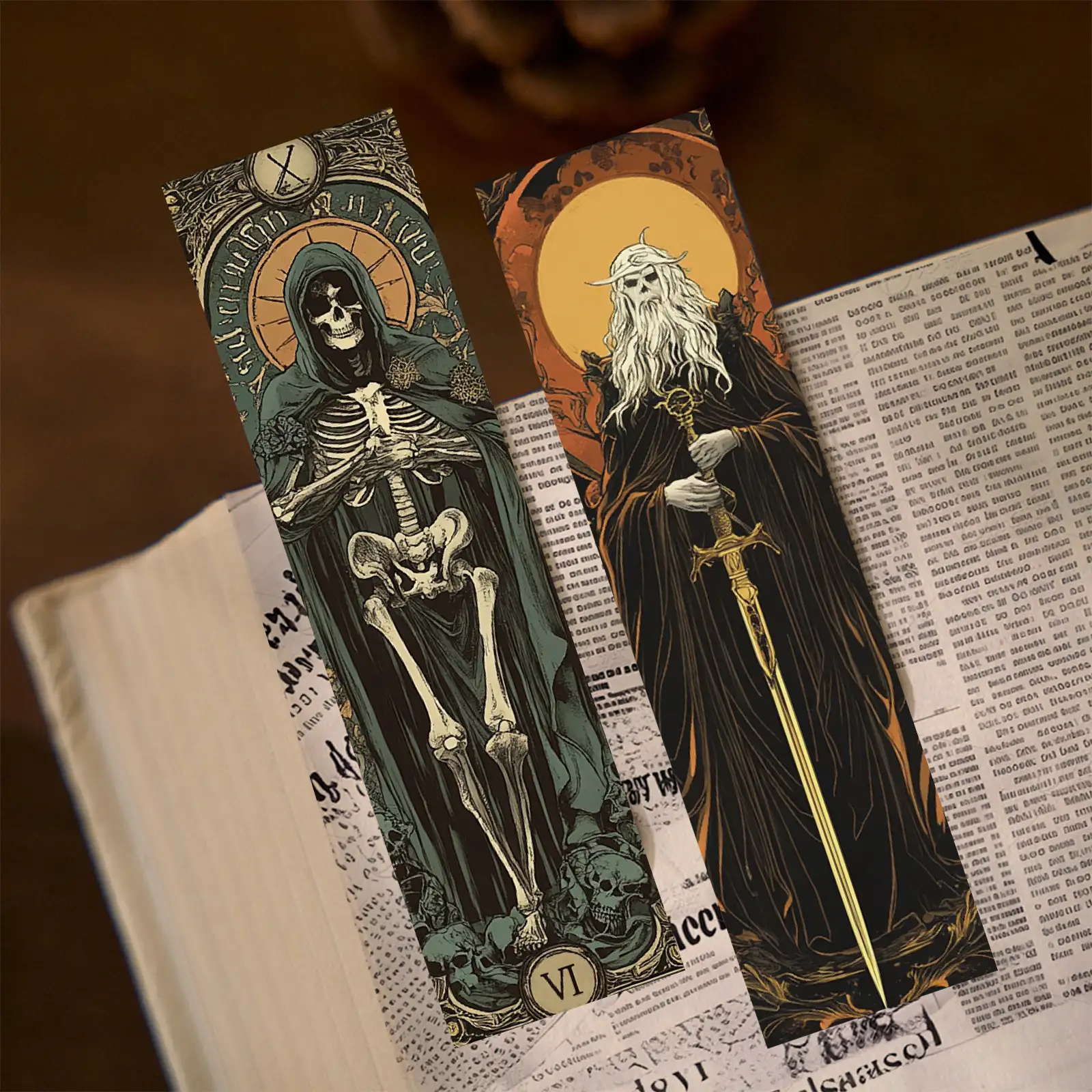 Dark Gothic Wizard Bookmarks Set of 30