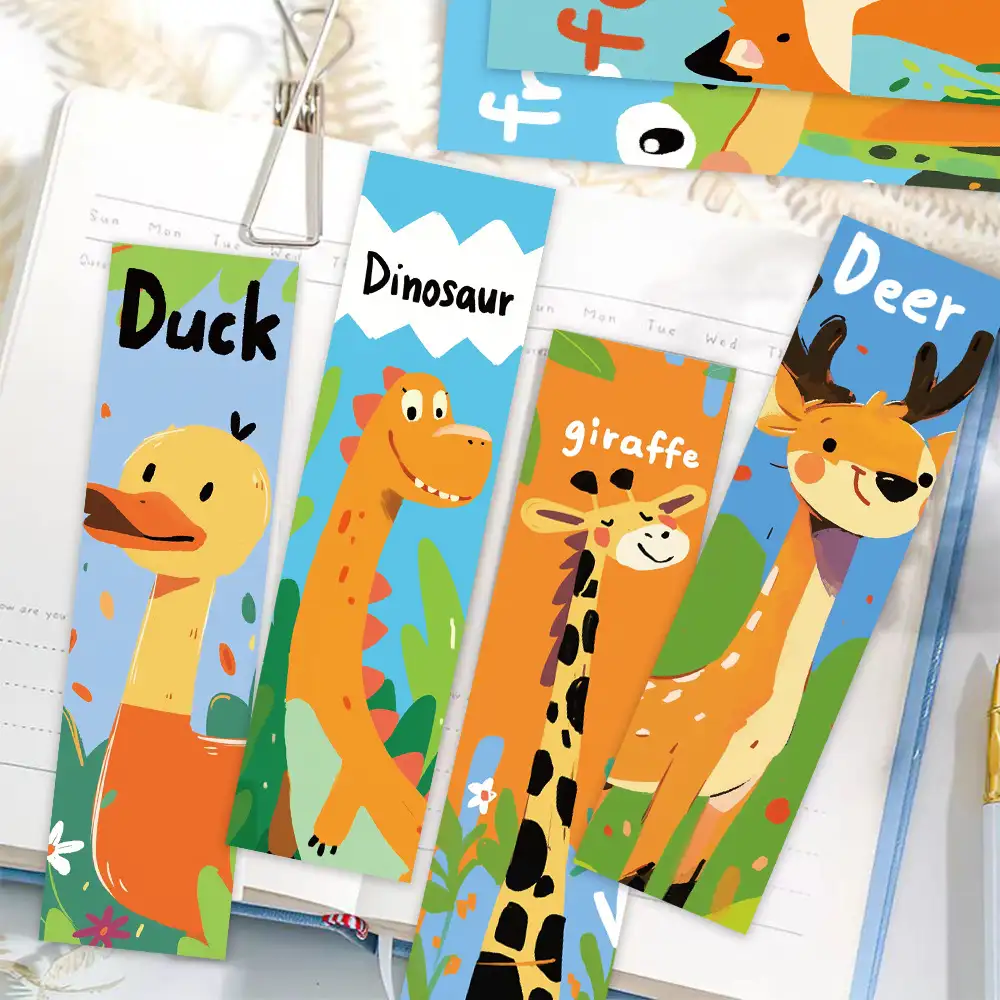 30 Cartoon Animal Graffiti Bookmarks