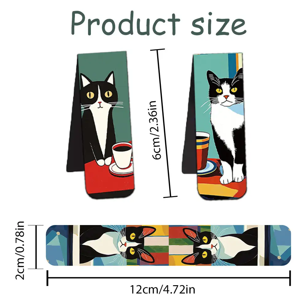 Cat Magnetic Bookmarks, 5-Pack