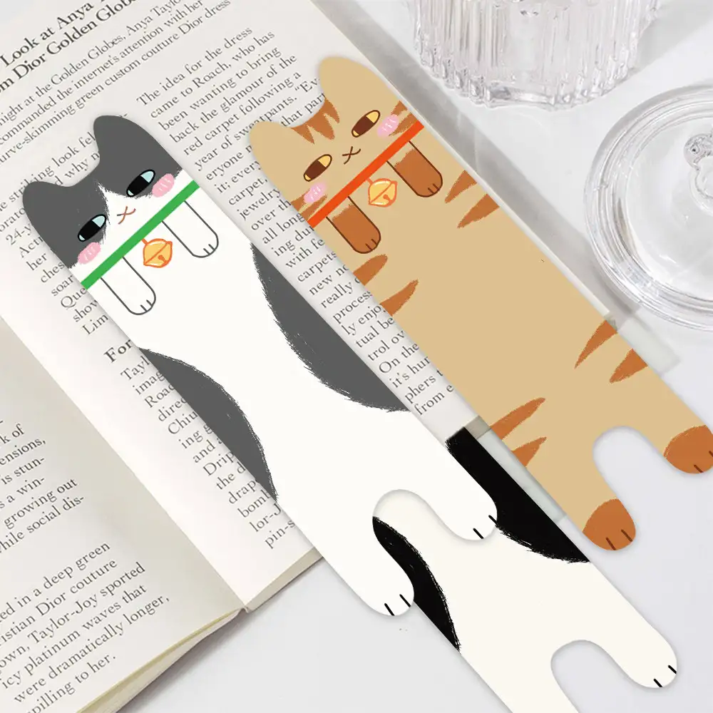 30-Pack Cartoon Dull Cat Paper Bookmarks