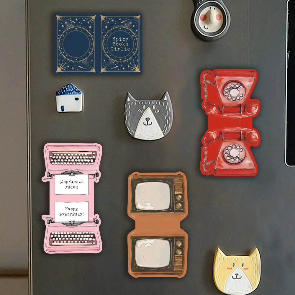 4-Pack Retro Magnetic Bookmarks