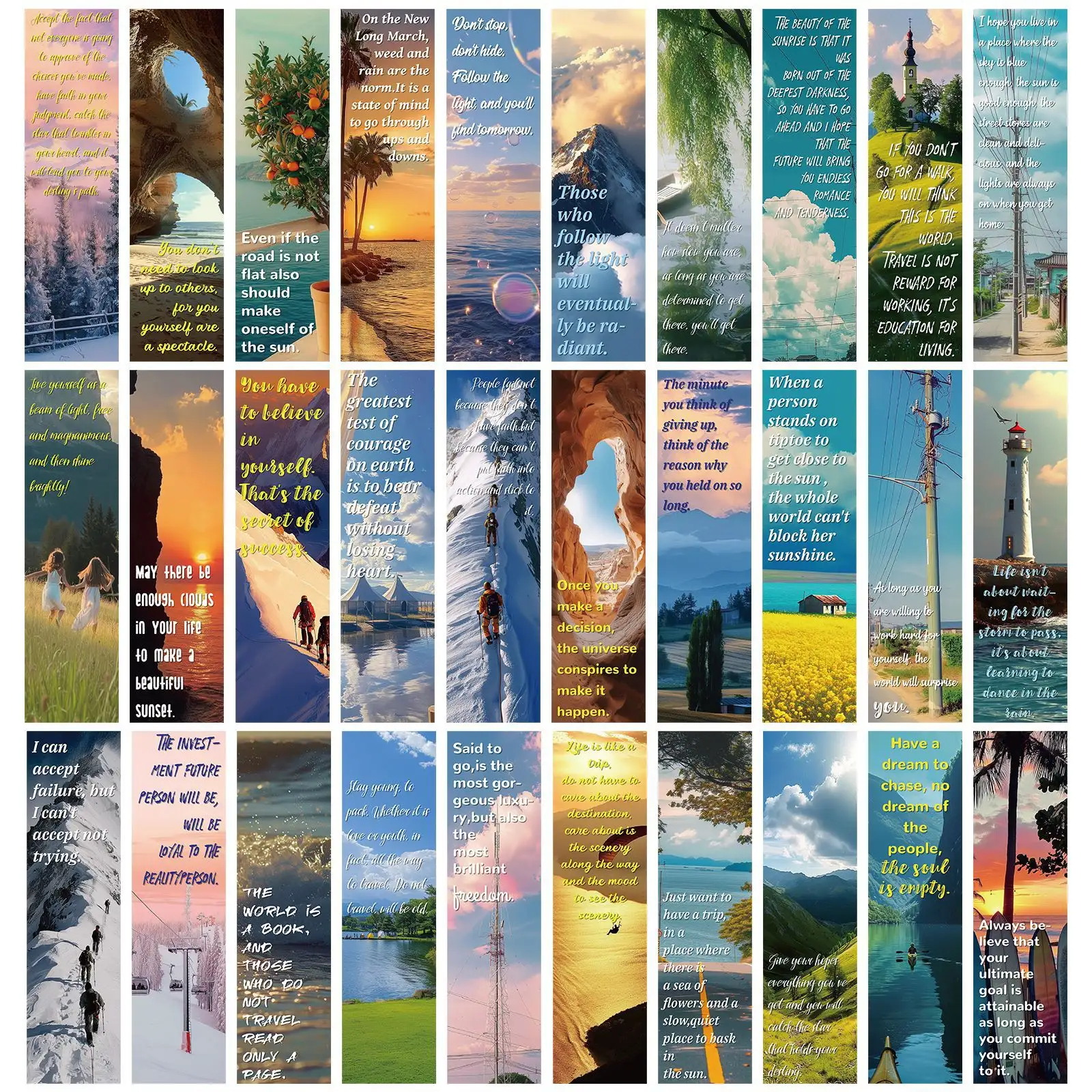 30 Scenic English Bookmarks for Students