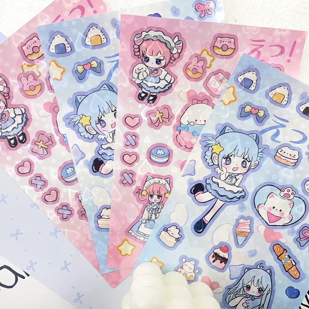 Honey Sweetheart Cute Girl Sticker Sheets, 2-Pack