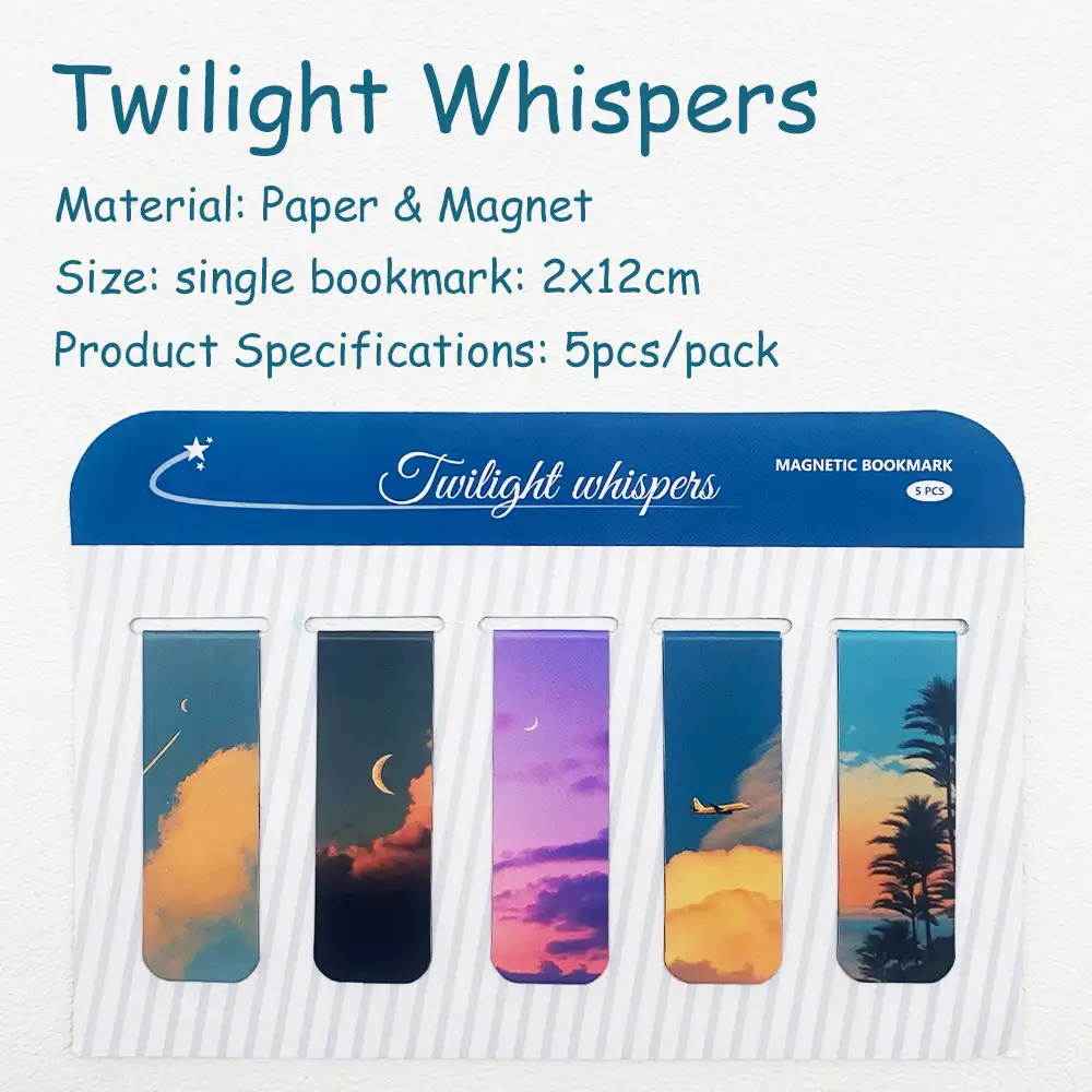 Twilight Whisper Magnetic Bookmarks, 5-Pack