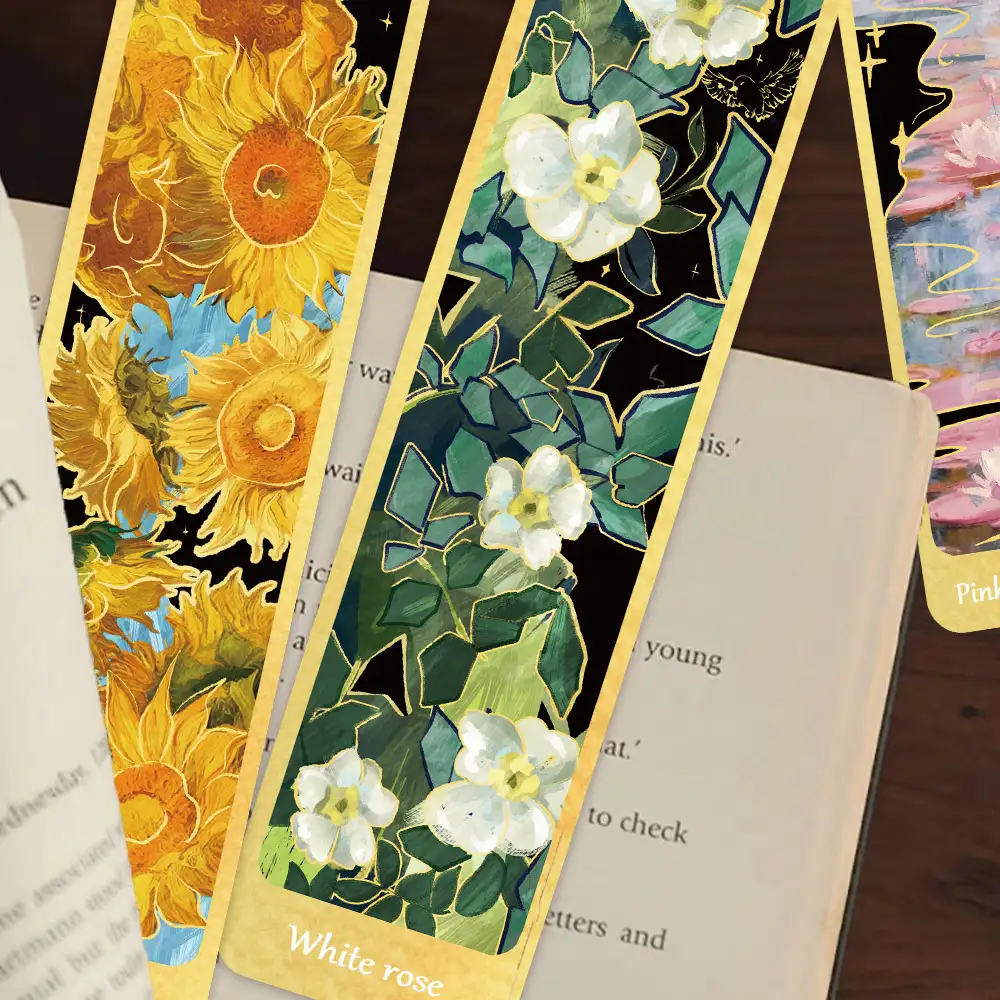 30 Floral Oil Painting Bookmarks