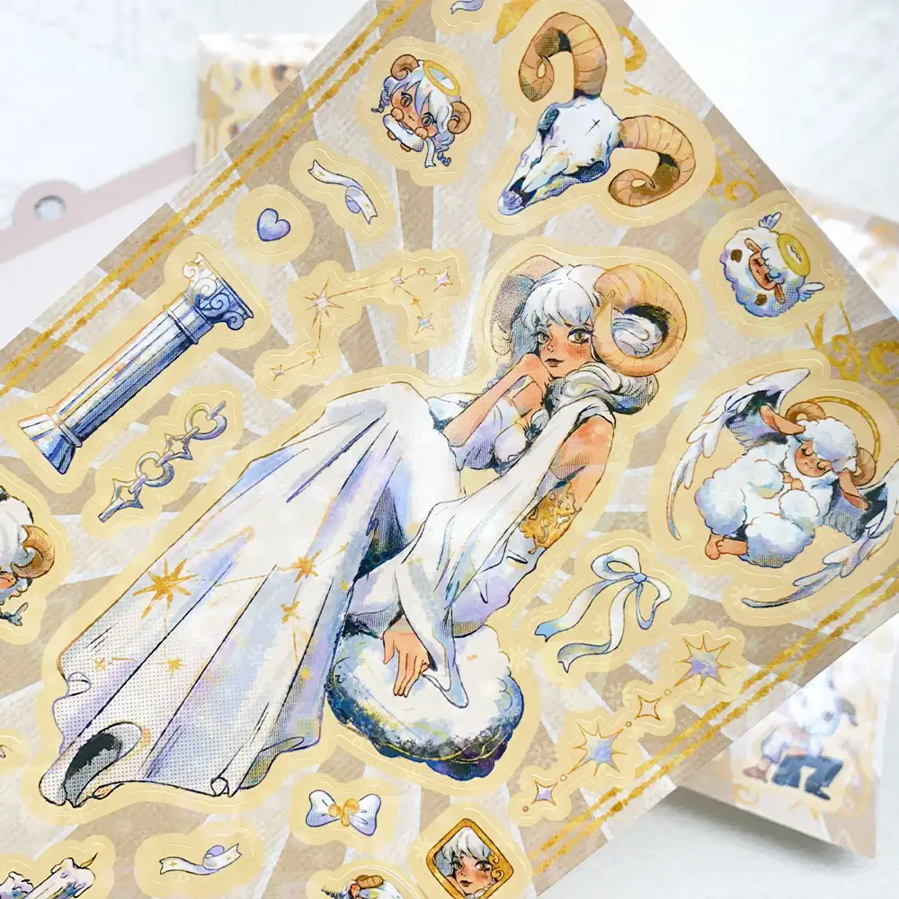 Aries Zodiac Stickers for Phones and Laptops