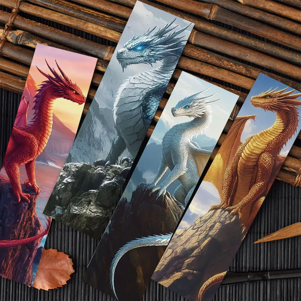 Fire Dragon Wings Fantasy Bookmarks, 30-Piece Set