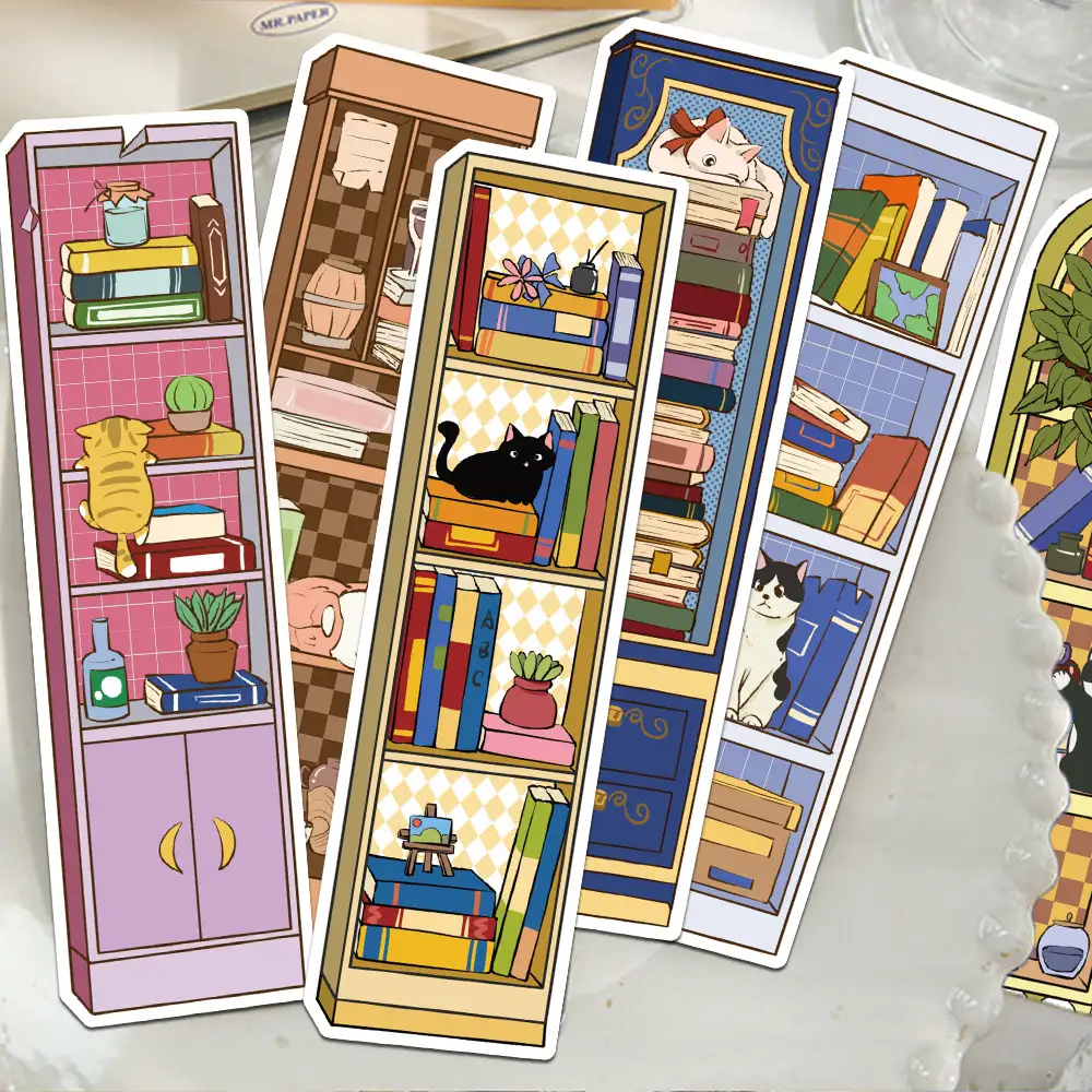 Cartoon Cat Bookmarks, 30-Piece Pack