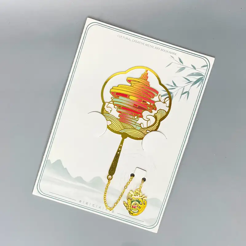 Chinese-Style Hollow Metal Bookmark Souvenir