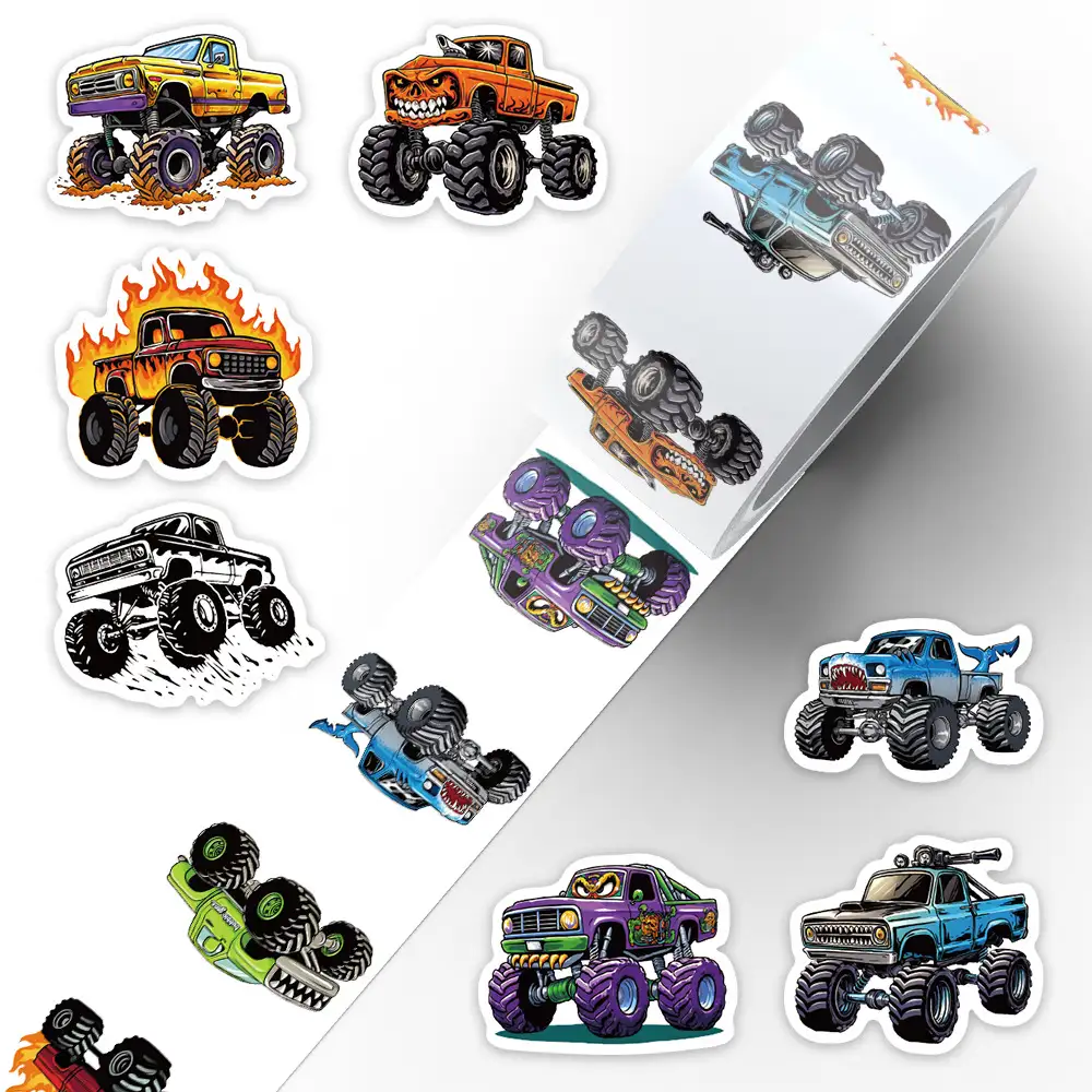 Monster Truck Off-Road Vehicle Sticker Roll