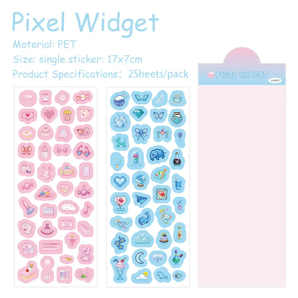 Pixel Game Cartoon Waterproof Stickers for Kids