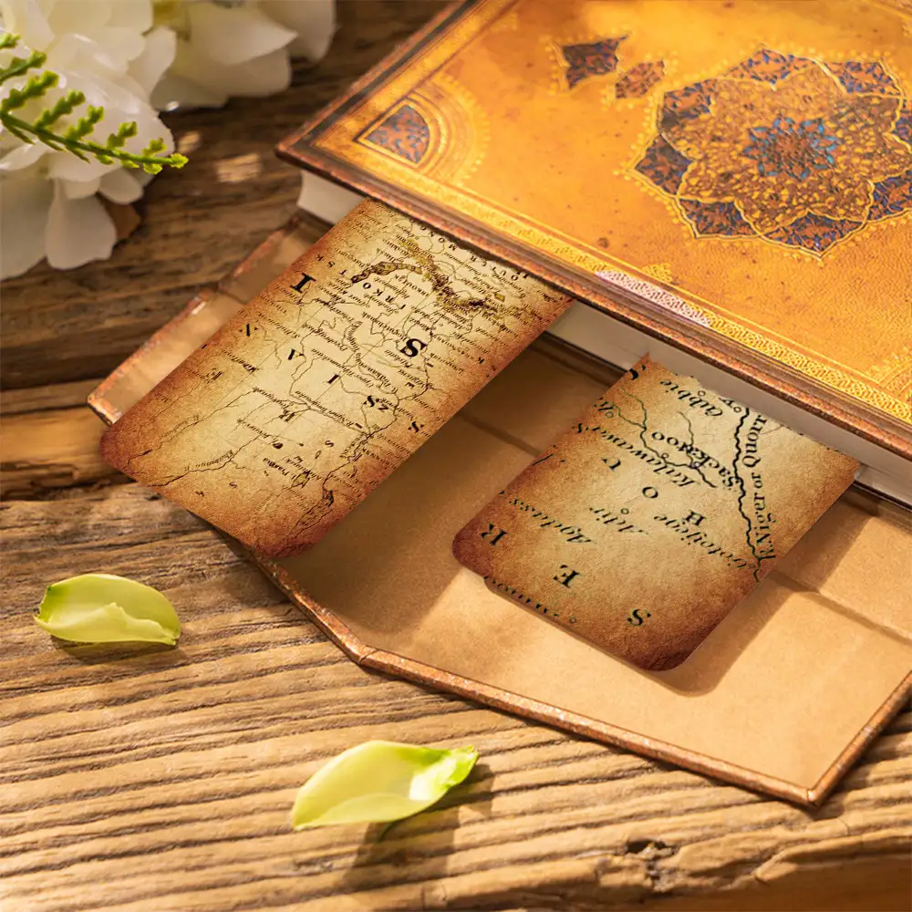 30-Piece Vintage Map Paper Bookmark Set