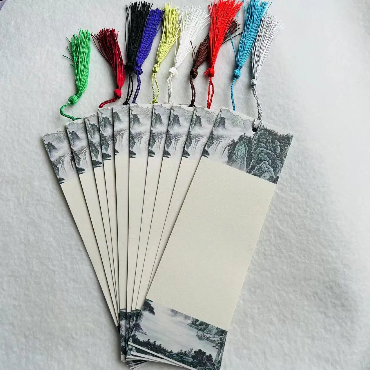 Blank Antique-Style Wax-Dyed Xuan Paper Bookmark