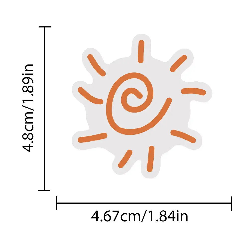 60-Color Dopamine PET Transparent Flower Stickers