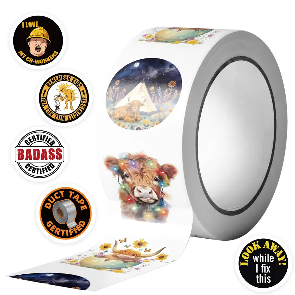 500-Piece Helmet Graffiti Sticker Roll