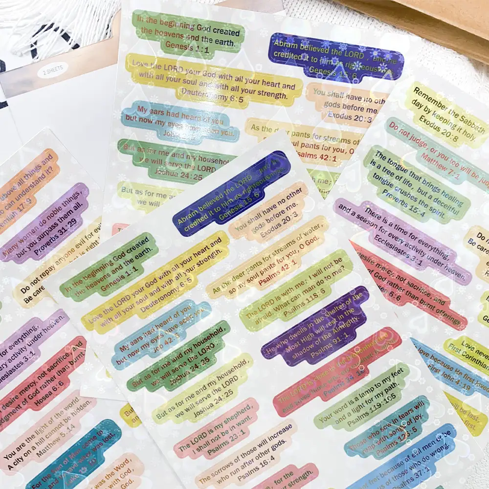 2-Pack Waterproof PET Quote Stickers for Laptops and Phones