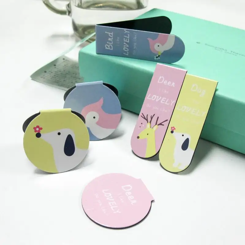 Cute Cartoon Magnetic Bookmarks, Set of Two