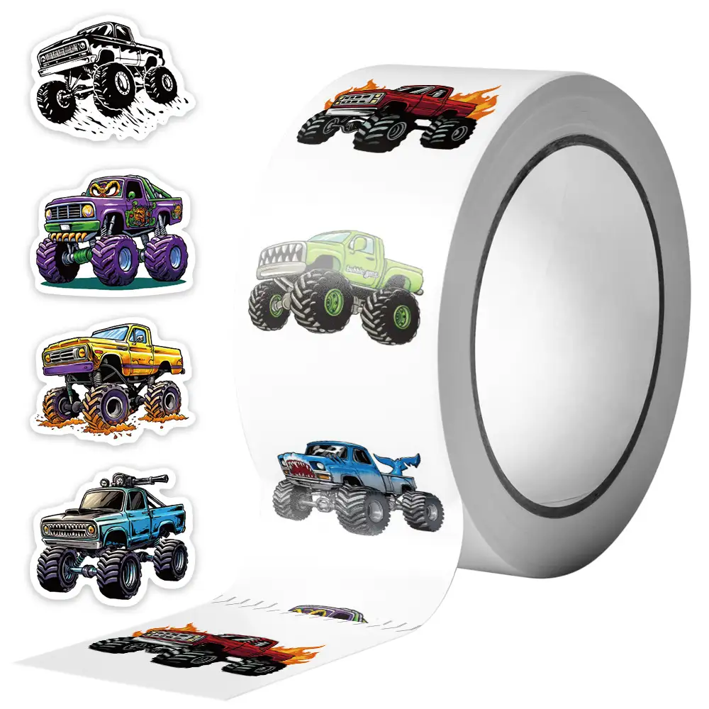 Monster Truck Off-Road Vehicle Sticker Roll