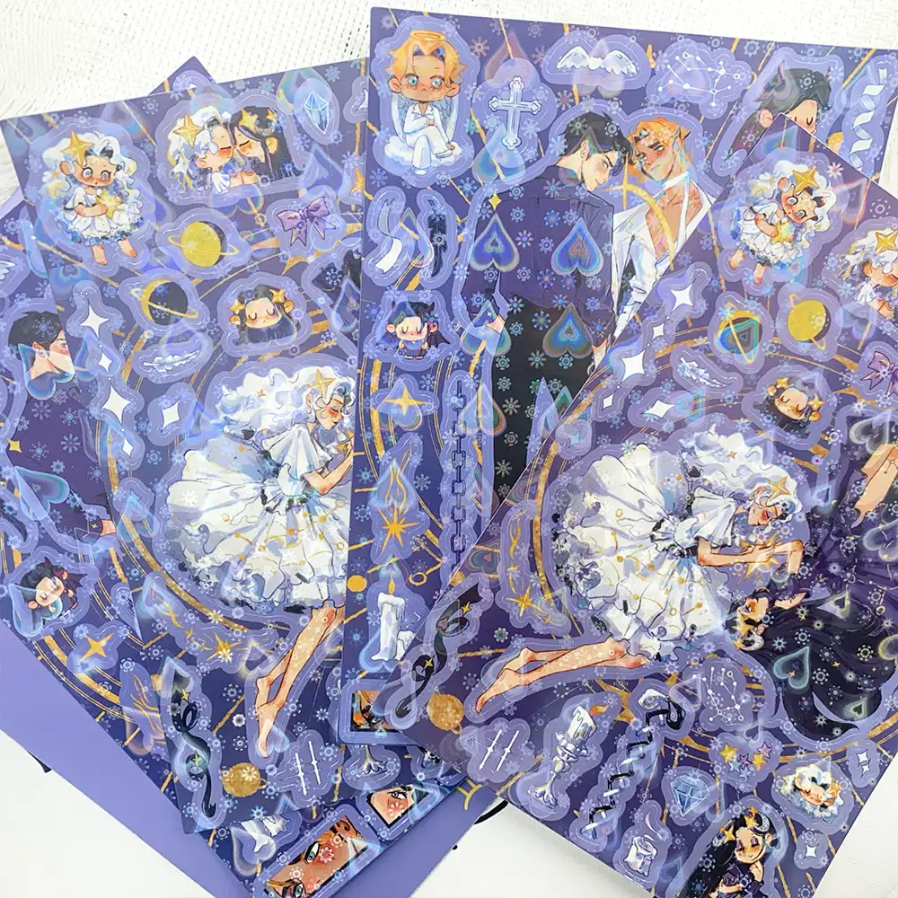 雙子座星座防水貼紙，2張裝