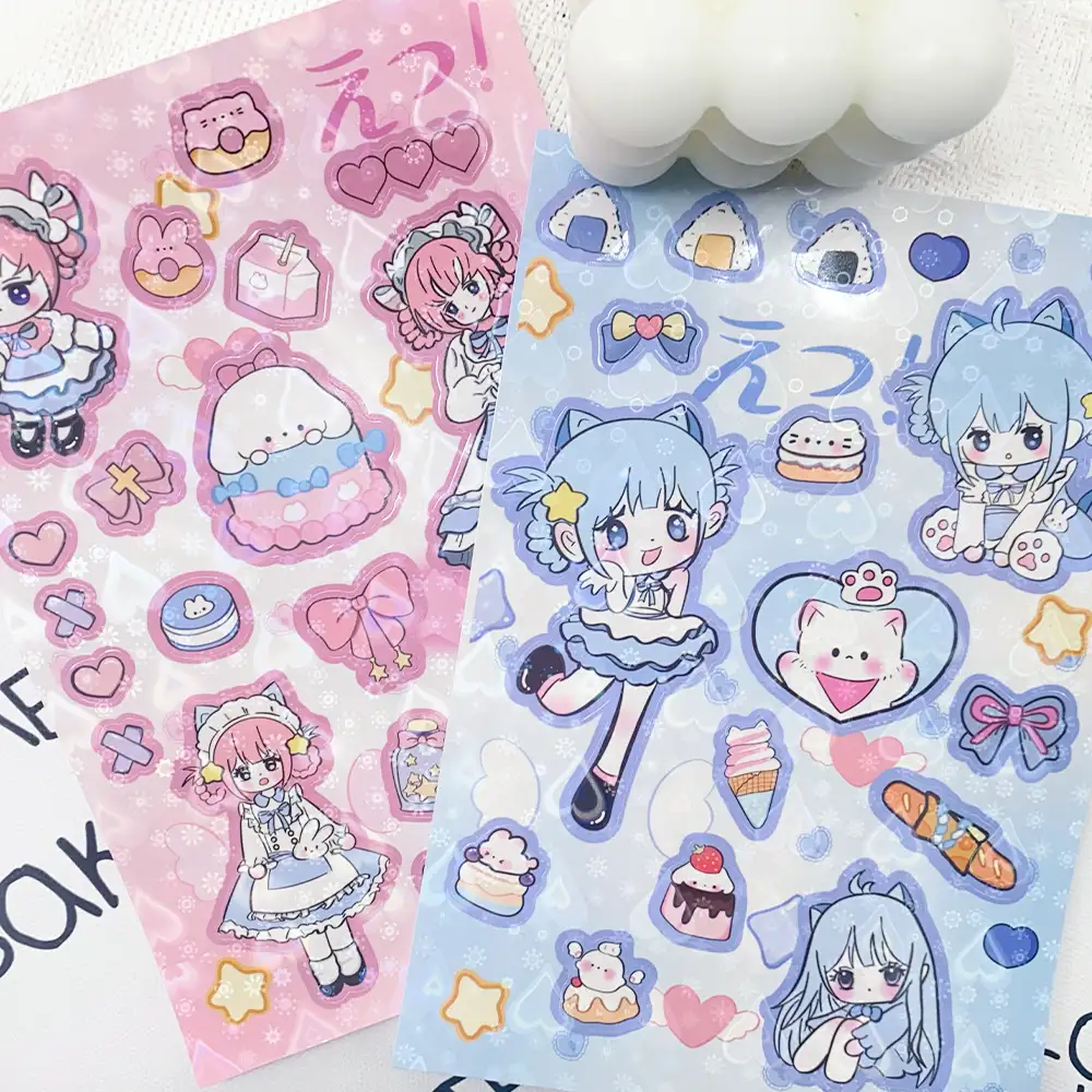 Honey Sweetheart Cute Girl Sticker Sheets, 2-Pack