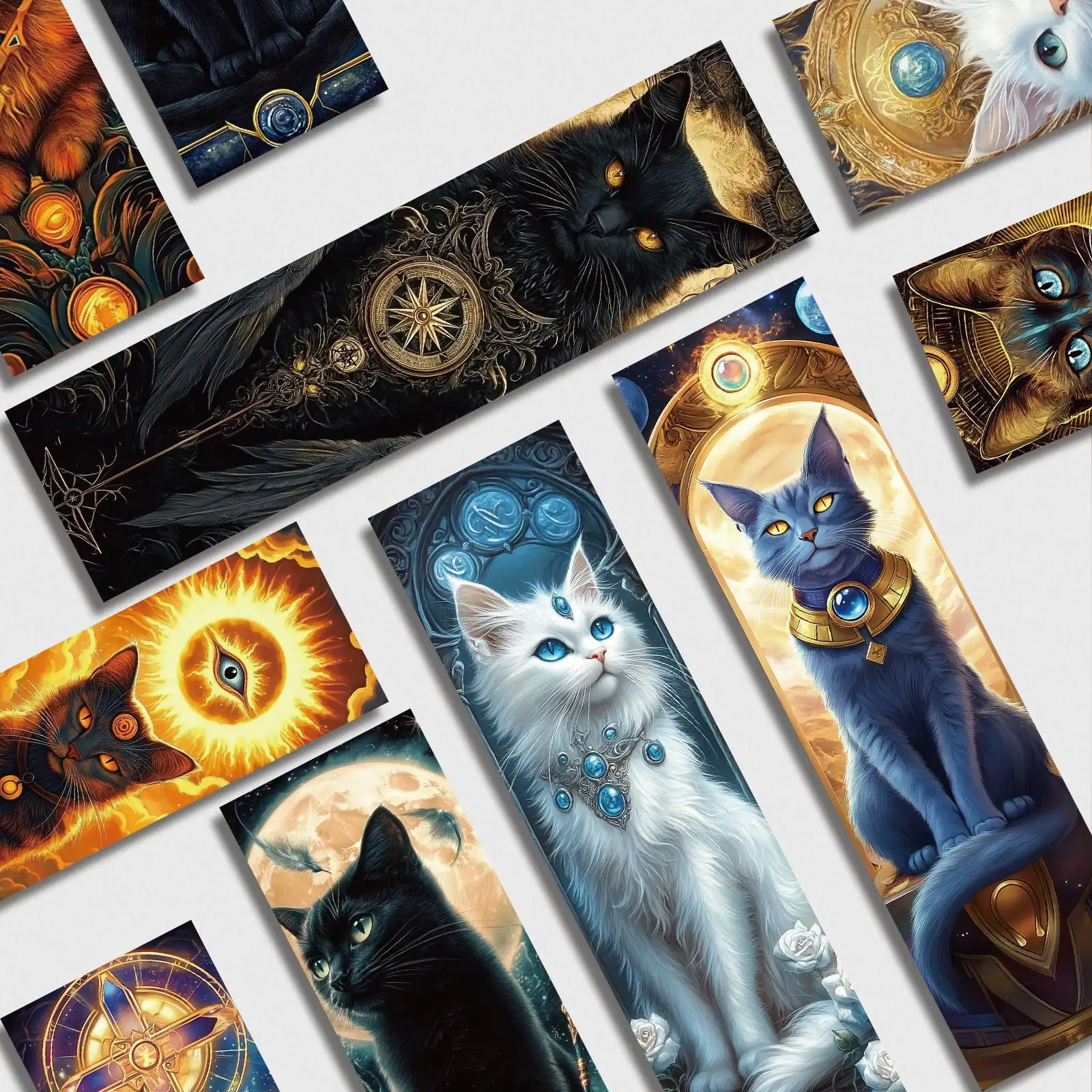 Cat Game Card Bookmark Set, 30 Pieces