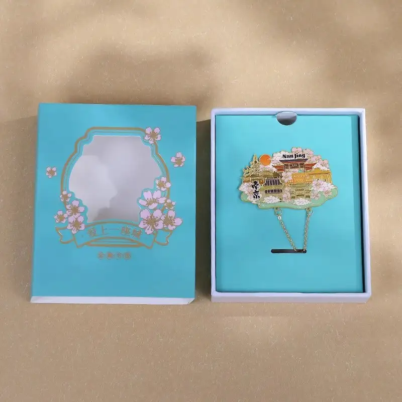 Chinese City Landmarks Metal Bookmark