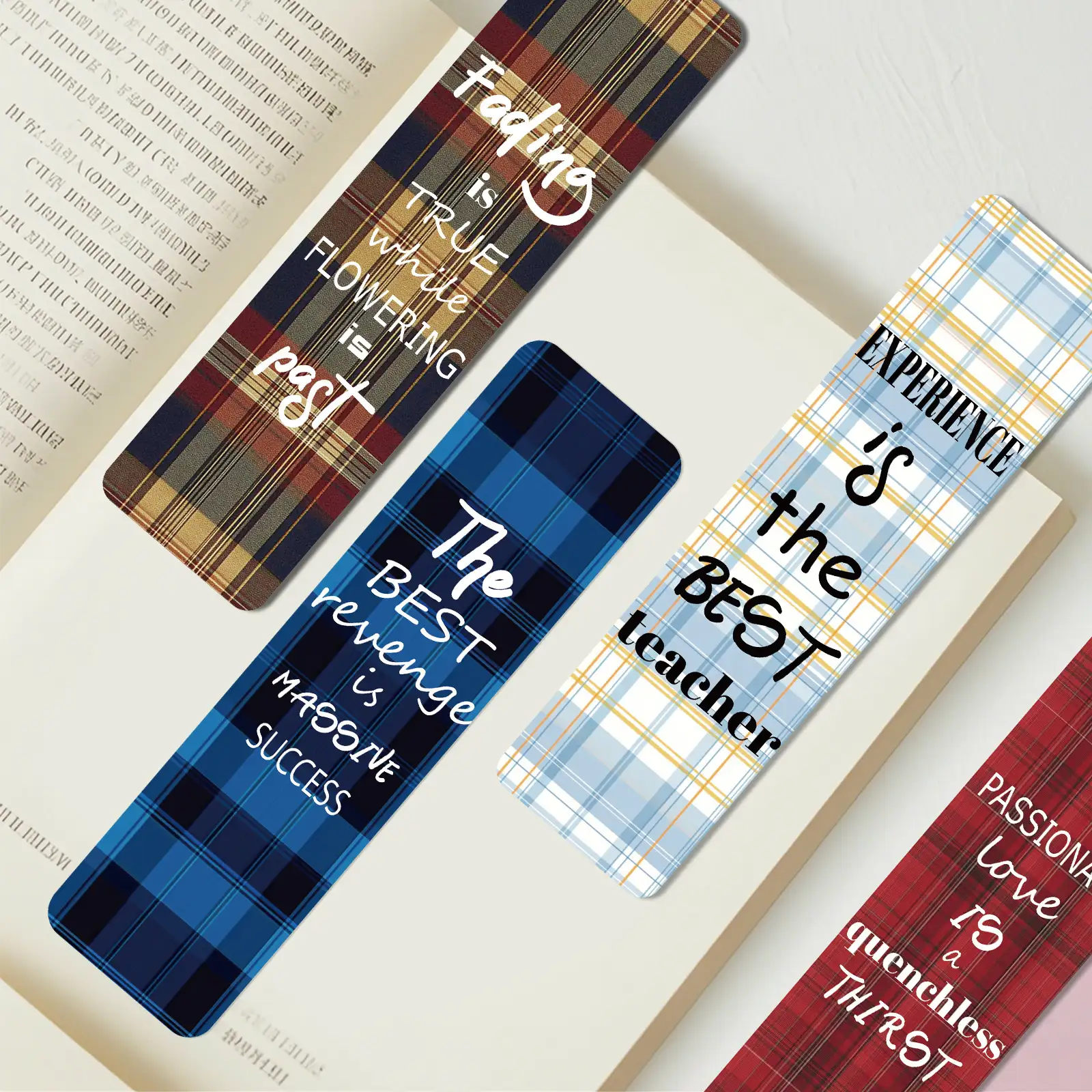 30張 Cross-Mirror 格紋閱讀書籤